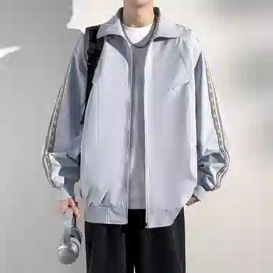 国际米兰足球俱乐部 复古休闲运动插肩条纹立领长袖夹克外套 男女同款