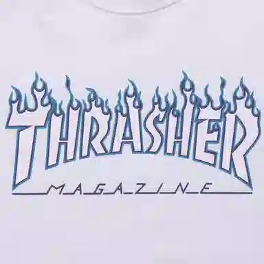Thrasher Ice Blue Flame T-Shirt