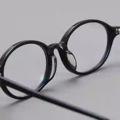 青雉作 加高可调鼻托书呆子 复古学院风高知 超轻高度近视文艺 醋酸板材 椭圆形 光学镜架 男女同款情侣款 玳瑁色 黑色