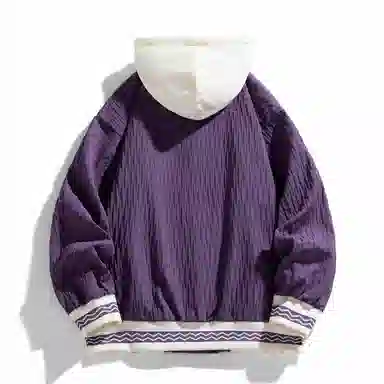 国际米兰足球俱乐部 美式纯色假两件连帽落肩长袖夹克外套 男女同款