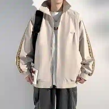 国际米兰足球俱乐部 复古休闲运动插肩条纹立领长袖夹克外套 男女同款