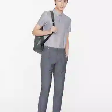 九牧王男裤专家 百搭潮流时尚商务简约休闲锥形纯色西装裤 男款