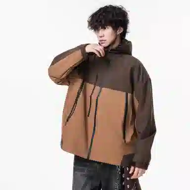 WANX Retro Colorblock Hoodie Jacket