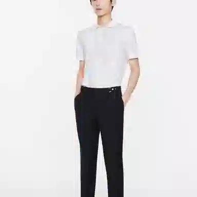 九牧王男裤专家 百搭潮流时尚商务简约休闲锥形纯色西装裤 男款