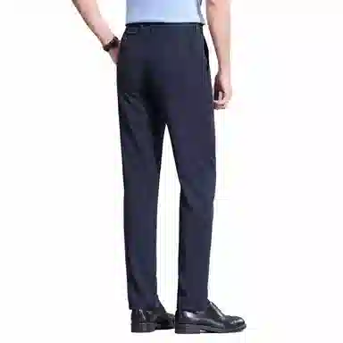 红豆 纯色易打理垂顺直筒宽松轻商务日常百搭舒适长裤休闲裤 男款