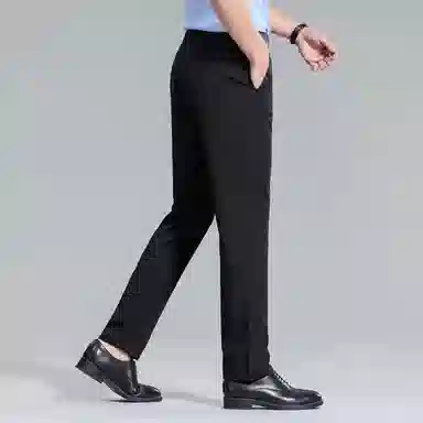 红豆 纯色易打理垂顺直筒宽松轻商务日常百搭舒适长裤休闲裤 男款