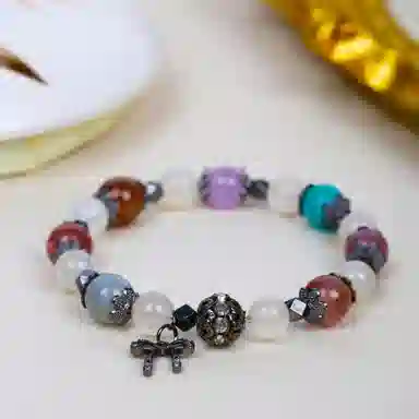 千玺世家 做个富婆 前程似锦 遇见贵人 招财转运 纳福小众设计多宝 多色水晶 手串 女款