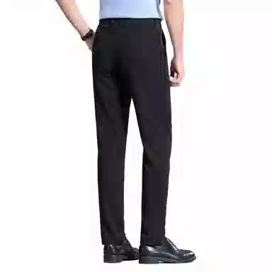 红豆 纯色易打理垂顺直筒宽松轻商务日常百搭舒适长裤休闲裤 男款