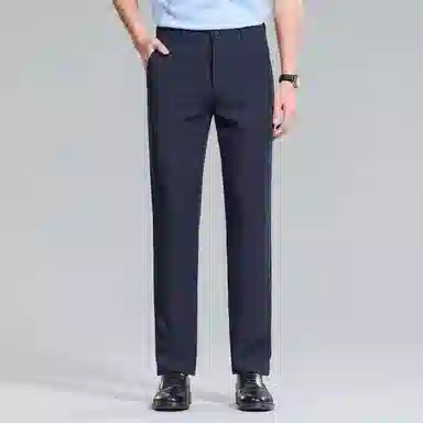 红豆 纯色易打理垂顺直筒宽松轻商务日常百搭舒适长裤休闲裤 男款