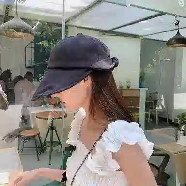 优幽兰 韩版纯色高级感春夏季百搭显脸小遮阳帽时尚潮流防紫外线太阳帽学生美式街头穿搭 棉 鸭舌帽 女款
