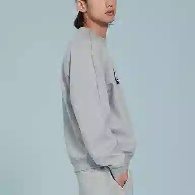 Reebok Embroidered Pullover Sweatshirt Light Heather Gray