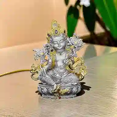 喜三福 绿度母守护神 铜 摆件 男女同款情侣款