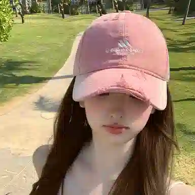 艾佳微 美式复古户外防晒遮阳帽大头围字母多色可选 棉 鸭舌帽 男女同款情侣款