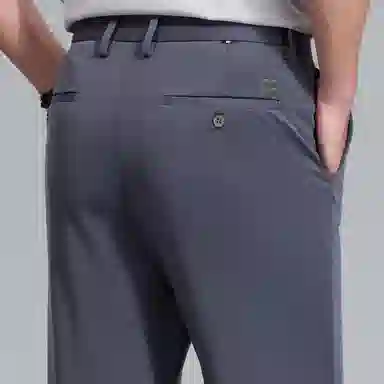 红豆 凉感防紫外线防晒舒适纯色轻商务日常百搭直筒宽松长裤休闲裤 男款