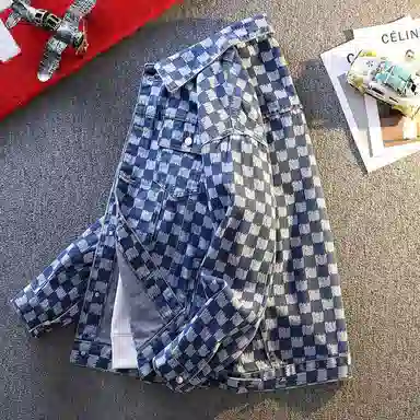 【dme】 简约基础款高级感多口袋翻领宽松休闲排扣港风牛仔外套 男女同款