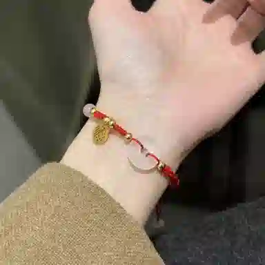 中国珠宝 圆满幸福 转运珠平安喜乐岁岁平安 开运吉祥如意本命年上岸手工编绳好运 玉髓 手链 男女同款情侣款