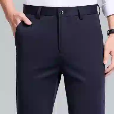 红豆 凉感防紫外线防晒舒适纯色轻商务日常百搭直筒宽松长裤休闲裤 男款