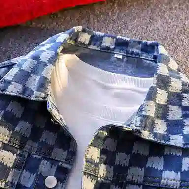 【dme】 简约基础款高级感多口袋翻领宽松休闲排扣港风牛仔外套 男女同款