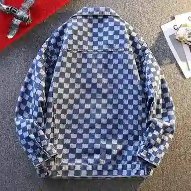 【dme】 简约基础款高级感多口袋翻领宽松休闲排扣港风牛仔外套 男女同款