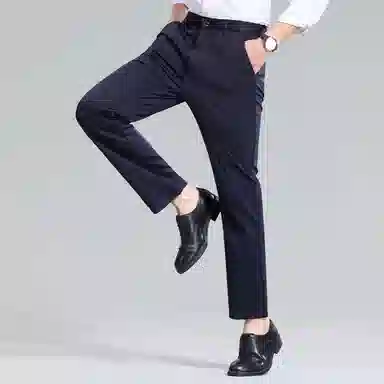 红豆 凉感防紫外线防晒舒适纯色轻商务日常百搭直筒宽松长裤休闲裤 男款