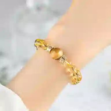 玺璎 小众轻奢时尚爆款#好运天然 黄水晶 手串 女款