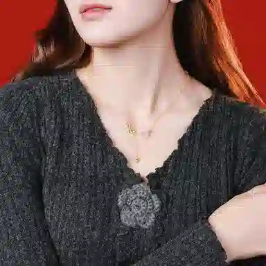 印象眸 平安扣 新中式小众设计精致气质福气满满多财多福诸事顺利如意平安环甜甜圈 礼盒包装#好运 玉髓 玉石项链 女款