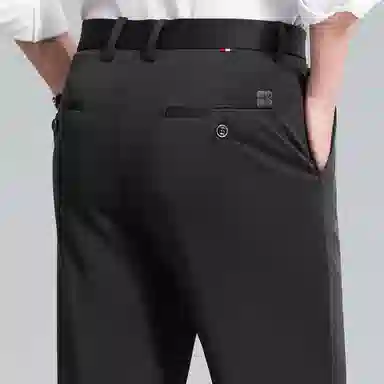 红豆 凉感防紫外线防晒舒适纯色轻商务日常百搭直筒宽松长裤休闲裤 男款