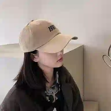 浪莎 日系复古原宿潮流数字刺绣户外出行运动防晒遮阳休闲百搭学生大头围显脸小 聚酯纤维 鸭舌帽 男女同款情侣款