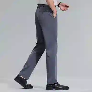 红豆 凉感防紫外线防晒舒适纯色轻商务日常百搭直筒宽松长裤休闲裤 男款