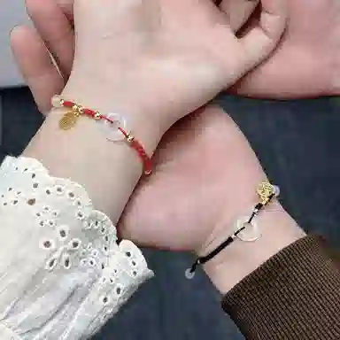 中国珠宝 圆满幸福 转运珠平安喜乐岁岁平安 开运吉祥如意本命年上岸手工编绳好运 玉髓 手链 男女同款情侣款