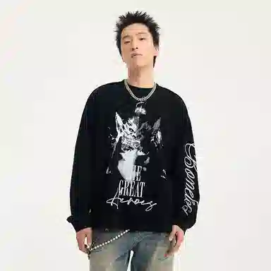 BONELESS Heroes Loose Fit Long Sleeve Tee