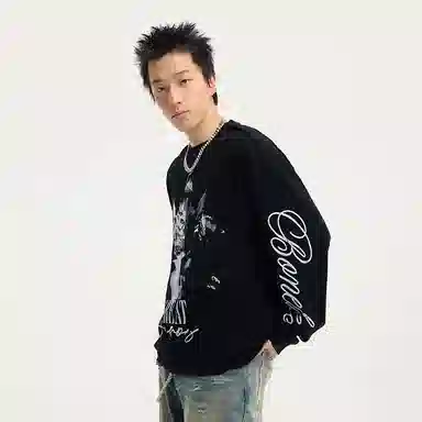 BONELESS Heroes Loose Fit Long Sleeve Tee