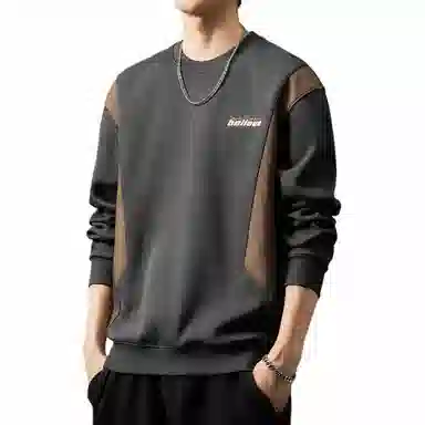贵色 宽松复古撞色拼接卫衣 男款