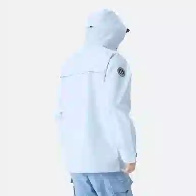 企鹅  三防运动连帽纯色字母  防水防风保暖冲锋衣 男款