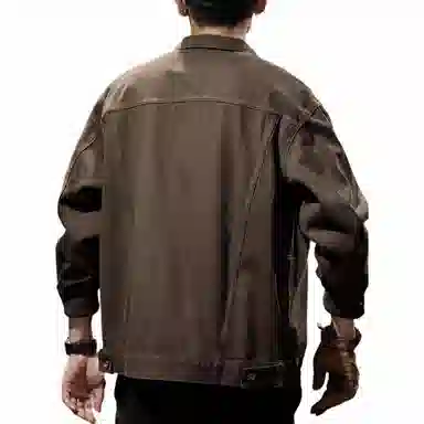 贵色 美式重磅复古高端纯色长袖衬衫 男款