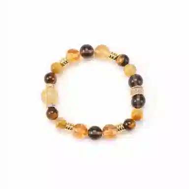 檀纳 新中式招财转运霸气综合 多财多宝八方来财好运爆棚民族风 黄水晶 手串 男女同款情侣款