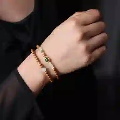 天台山 慢秋色福禄呈祥好运转运 手串 青白玉 男女同款情侣款