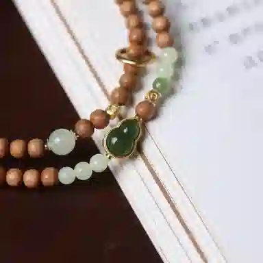 天台山 慢秋色福禄呈祥好运转运 手串 青白玉 男女同款情侣款