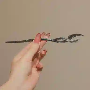 贯古今 复古国风鱼尾简约现代丸子头 合金 发簪 女款