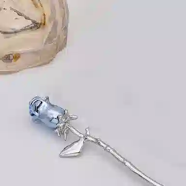 贯古今 高级感新中式花朵发饰玫瑰花 合金 发簪 女款