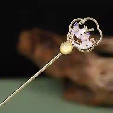 贯古今 古风步摇流苏气质简约汉服旗袍新中式 合金 发簪 女款