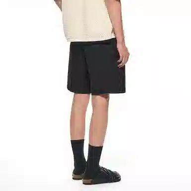 速写 通勤挺括纯色百搭休闲短裤 男款