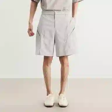 速写 宽松机能纯色拉链户外休闲短裤 男款