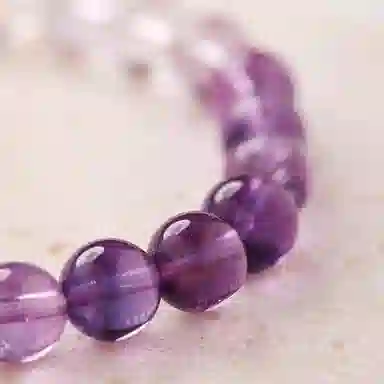 玺璎 考研上岸紫色渐变莫粉#好运天然 紫水晶 手串 女款