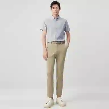 红豆 休闲舒适百搭全棉短袖衬衫 男女同款