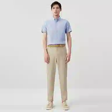 红豆 休闲舒适百搭全棉短袖衬衫 男女同款