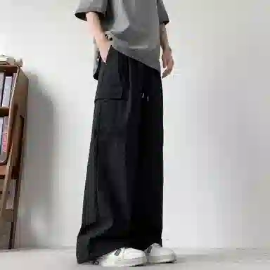 大卫贝肯 美式潮牌字母印花宽松舒适户外通勤防风防水速干伞兵工装直筒休闲裤 男女同款