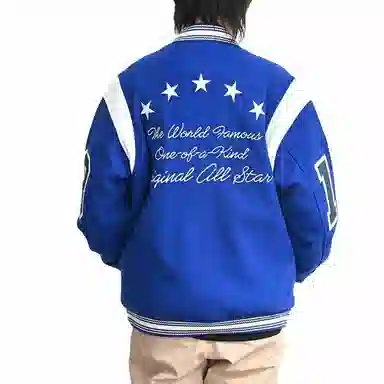 Converse Luxe Varsity Jacket Blue