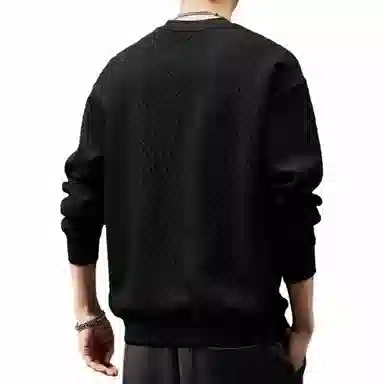 贵色 宽松做旧青春流行卫衣 男款 黑色