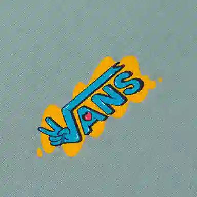 Vans Cartoon Letter T-Shirt Green